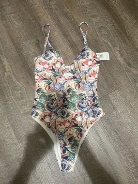 Dippin' Daisy's Floral One-Piece Swimsuit in Pink, Blue & Green